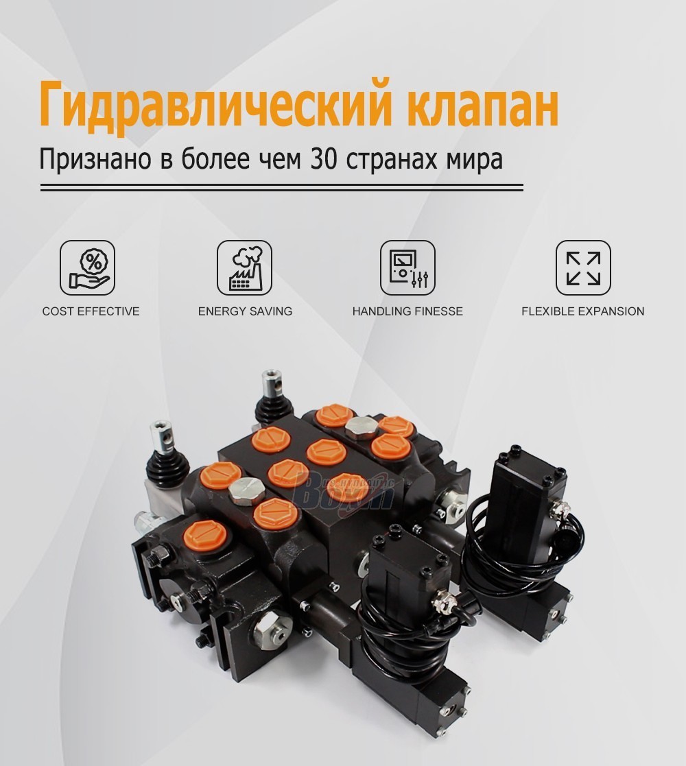 DCV200 Series Electric Motor Driven 2 Spool Sectional Hydraulic Valve